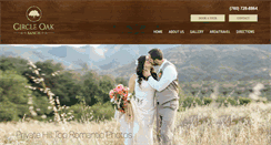 Desktop Screenshot of circleoakranchweddings.com